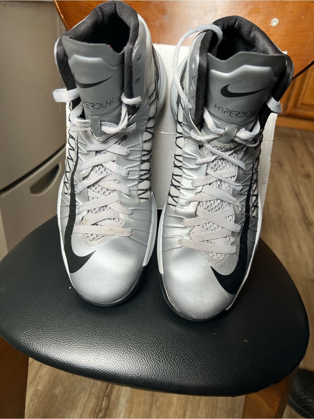 Nike Lunar Hyperdunk 2012 Wolf Grey(Silver)Black 524934-002 Men's Size 11.5 EUC - Picture 13 of 13